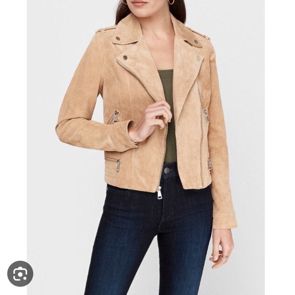 Express Tan Suede Moro Jacket